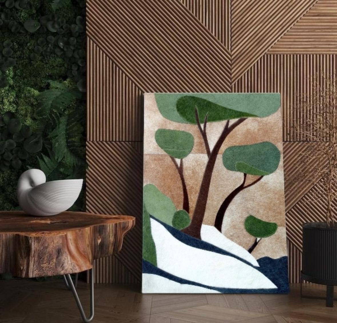 Leather Wall-Art Tree III