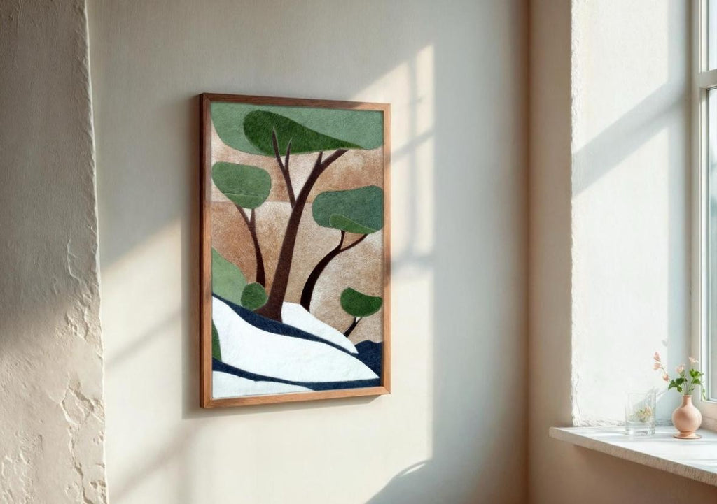 Leather Wall-Art Tree III