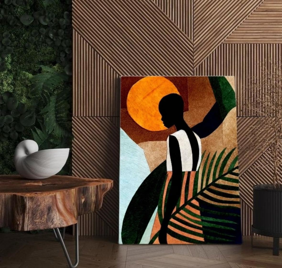 Leather Canvas - Lady in the Sun