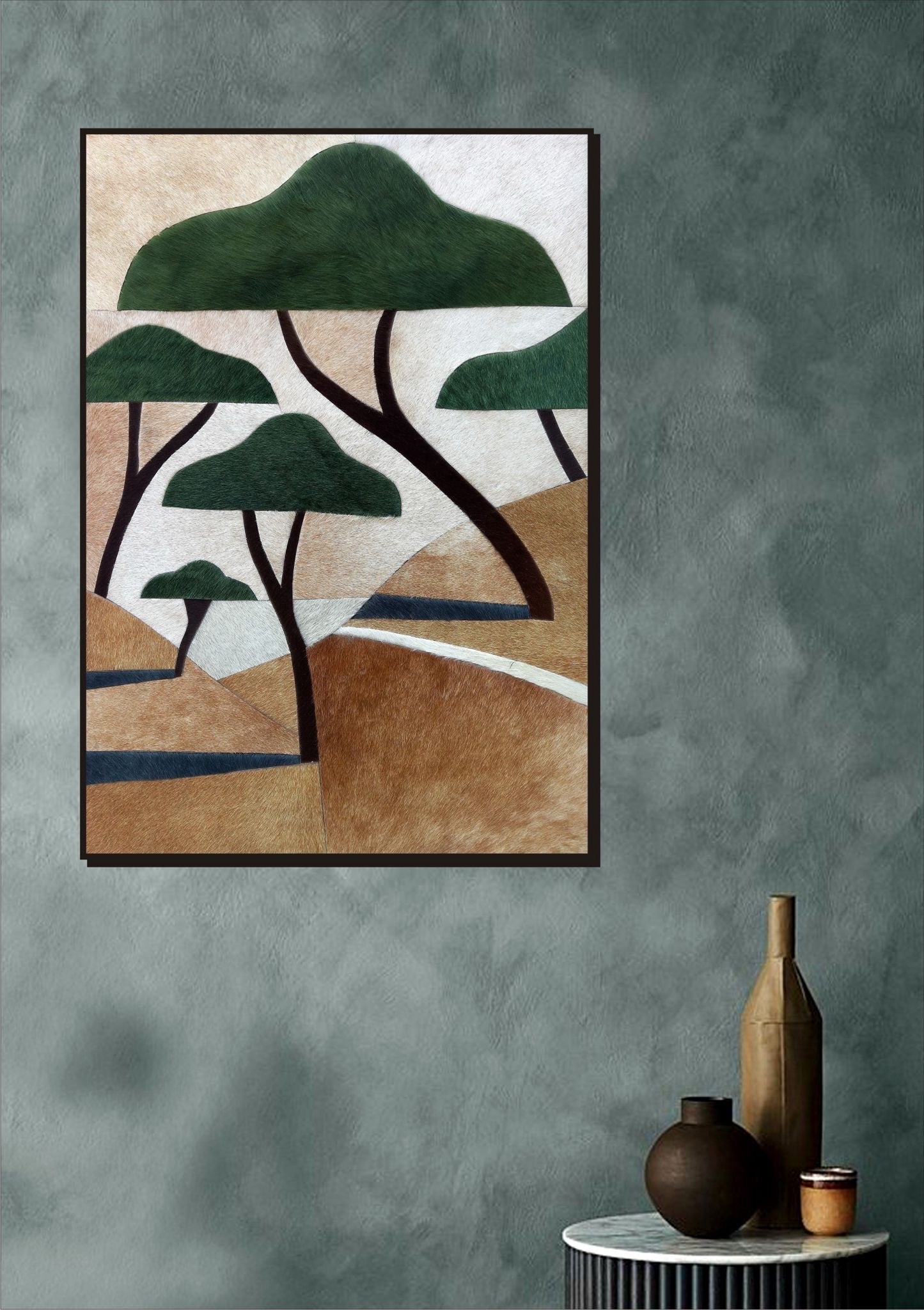 Leather Wall-Art Tree I